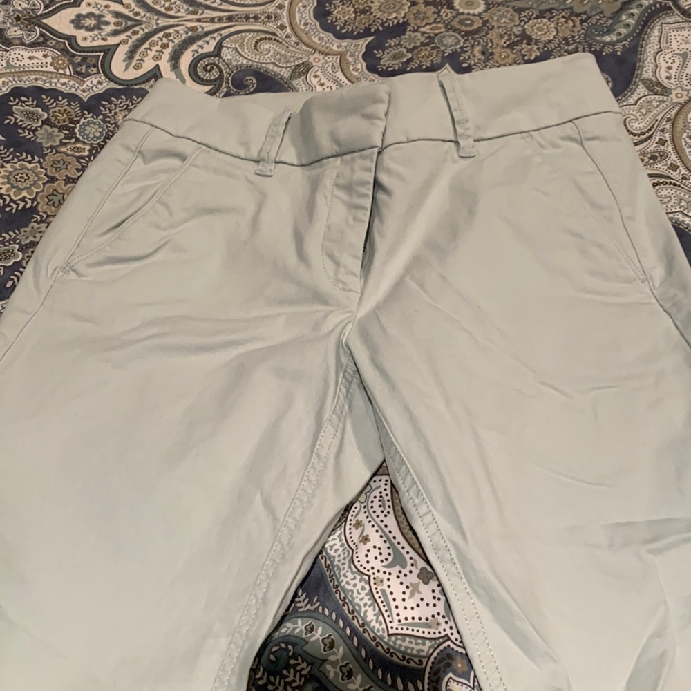 Loft light teal crop pants size 6